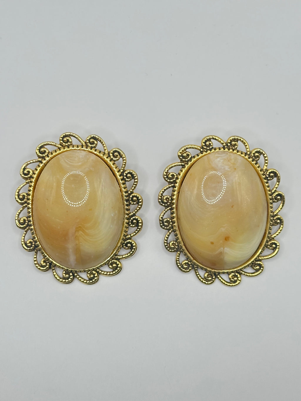 ORECCHINI VINTAGE "ARABESQUE IVORY"