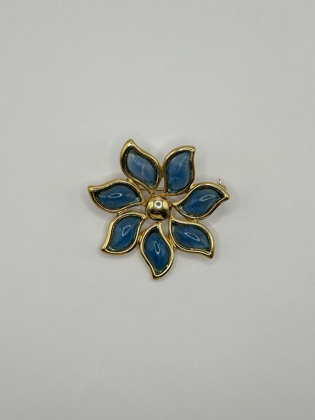 SPILLA VINTAGE FIRMATA “ULTIMA EDIZIONE” FIORE AZZURRO