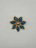 SPILLA VINTAGE FIRMATA “ULTIMA EDIZIONE” FIORE AZZURRO