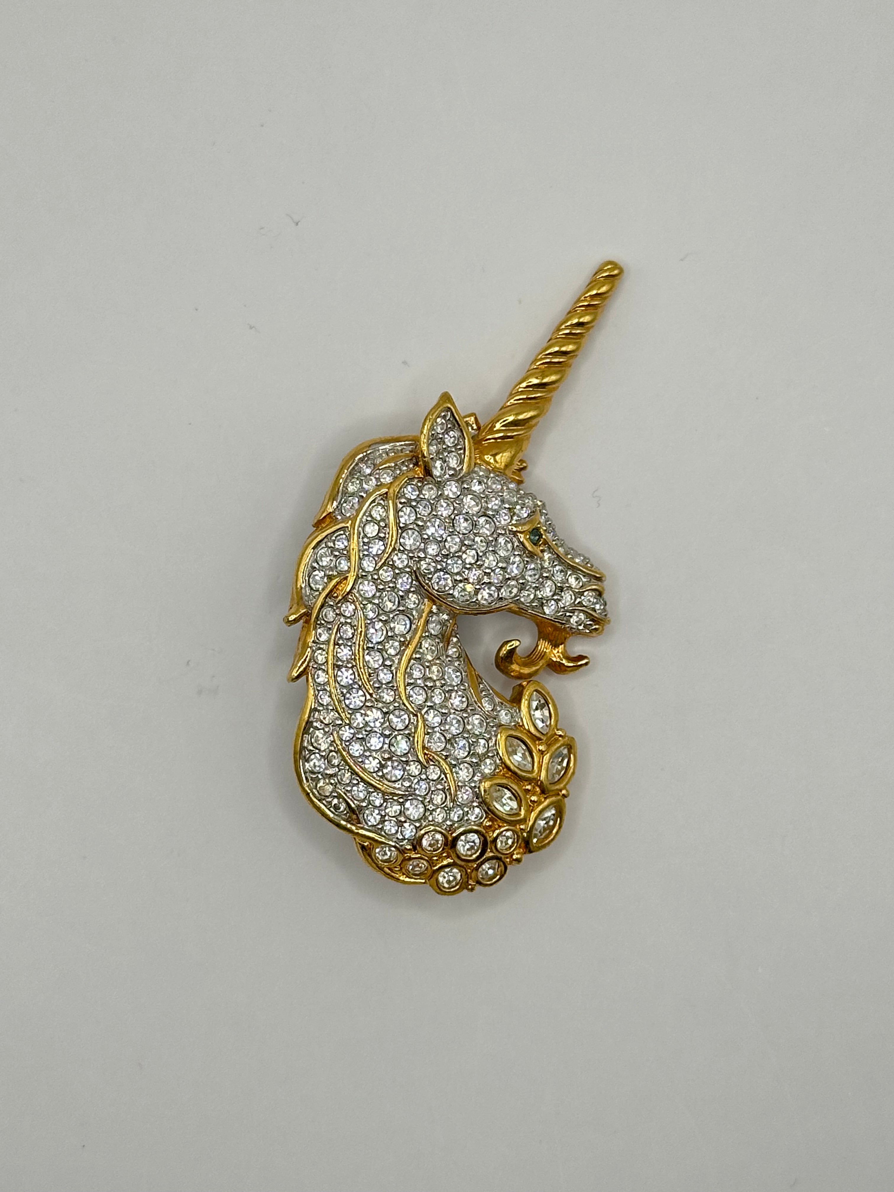 SPILLA VINTAGE UNICORNO SWAROVSKI LIMITED EDITION CRYSTAL SOCIETY - ANNI ’90