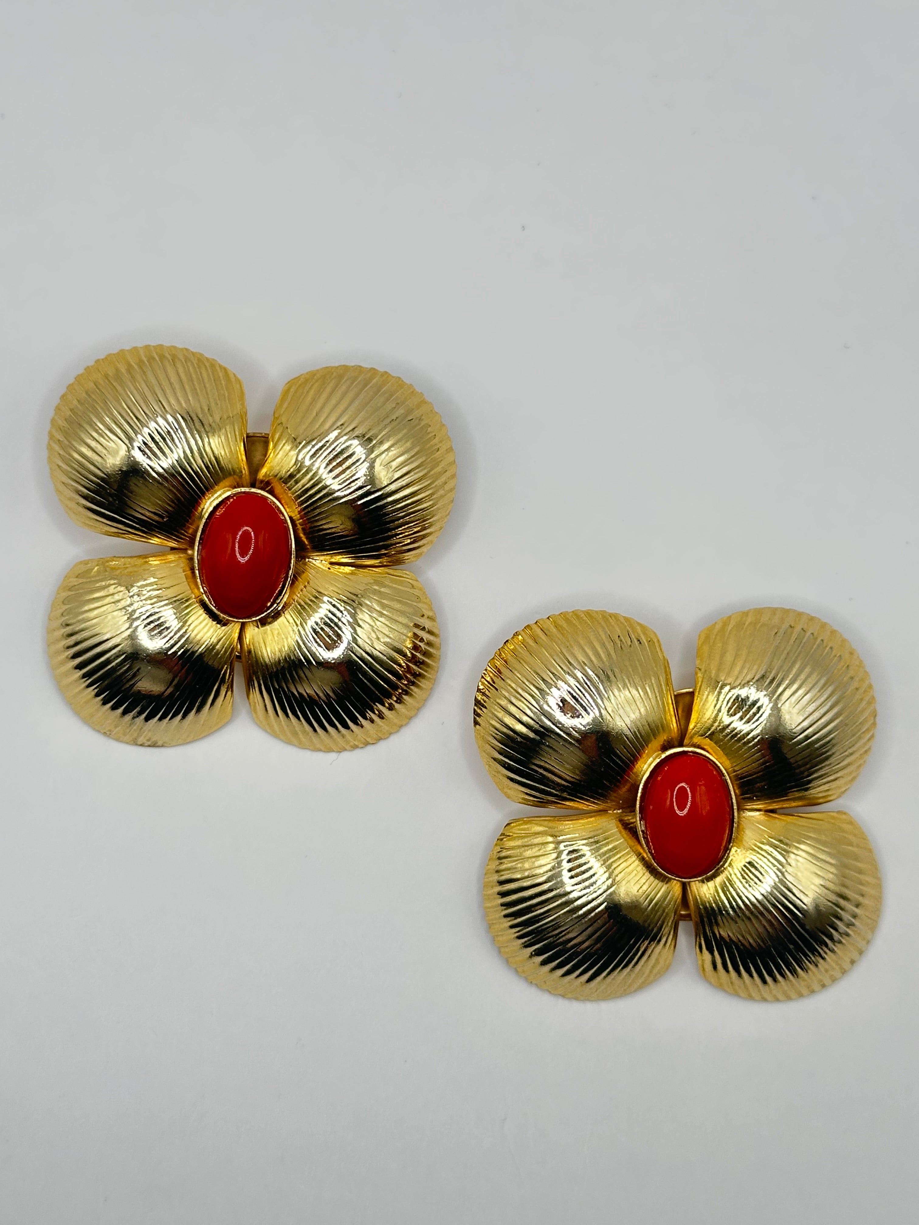 ORECCHINI VINTAGE "FIORE DI CORALLO"