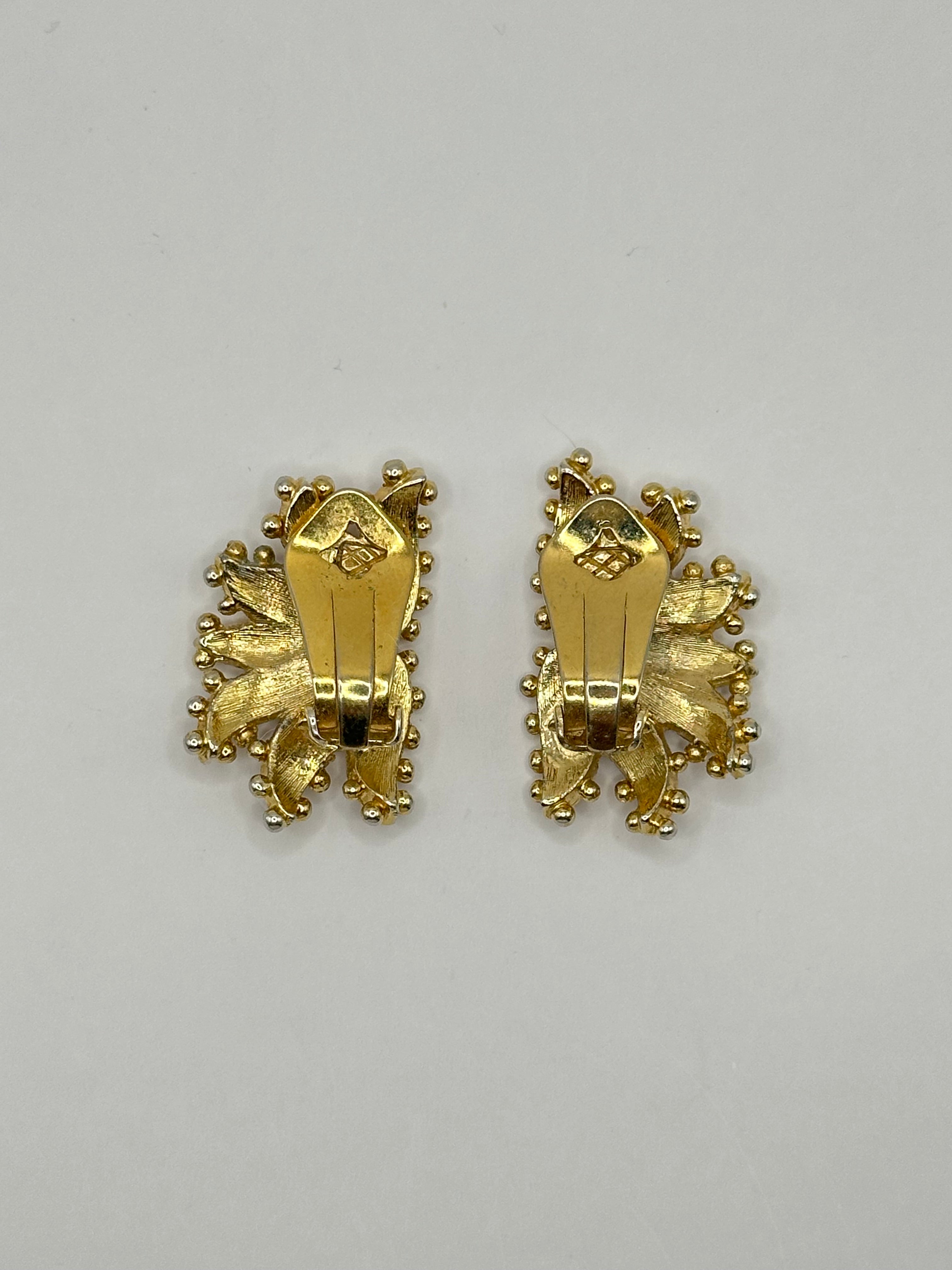 ORECCHINI VALENTINO GARAVANI A VENTAGLIO CON STRASS – ANNI ’80