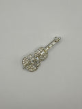 SPILLA VINTAGE “CRYSTAL VIOLIN” CON STRASS E CRISTALLI BAGUETTE