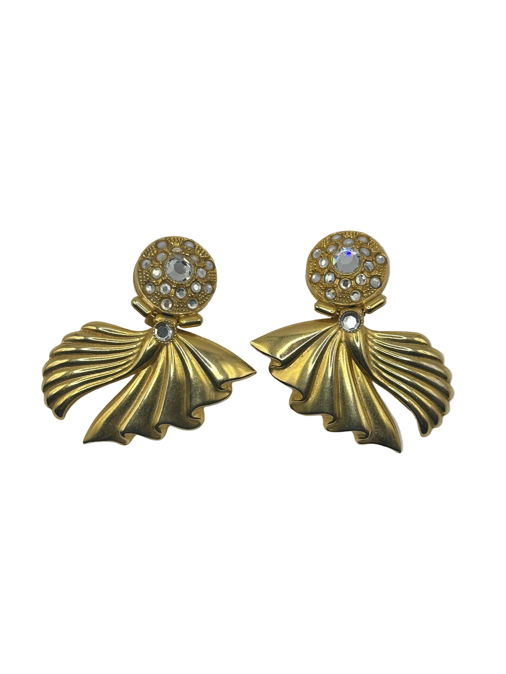 ORECCHINI VINTAGE “ÉVENTAIL DORÉ”