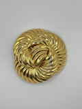 SPILLA VINTAGE BIJOUX CASCIO NODO DORATO A SPIRALE - ANNI     ’80