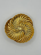 SPILLA VINTAGE BIJOUX CASCIO NODO DORATO A SPIRALE - ANNI     ’80