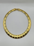 COLLIER VINTAGE DORATO A FASCIA SATINATA-ANNI 80