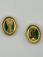 ORECCHINI VINTAGE "MALACHITE ELEGANCE