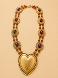 COLLANA VINTAGE SACRER HEART GARNET - ANNI '80