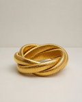 BRACCIALE VINTAGE BIJOUX CASCIO DORATO MODELLO TUBOGAS - ANNI '80