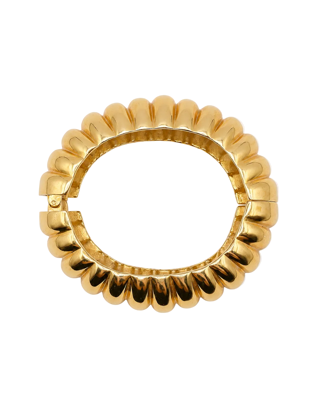 BRACCIALE VINTAGE RIGATO BOMBÈ DORATO