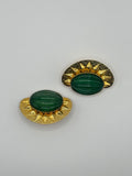 ORECCHINI VINTAGE "MALACHITE SOLEIL"