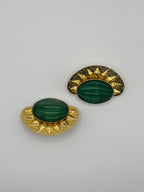 ORECCHINI VINTAGE "MALACHITE SOLEIL"