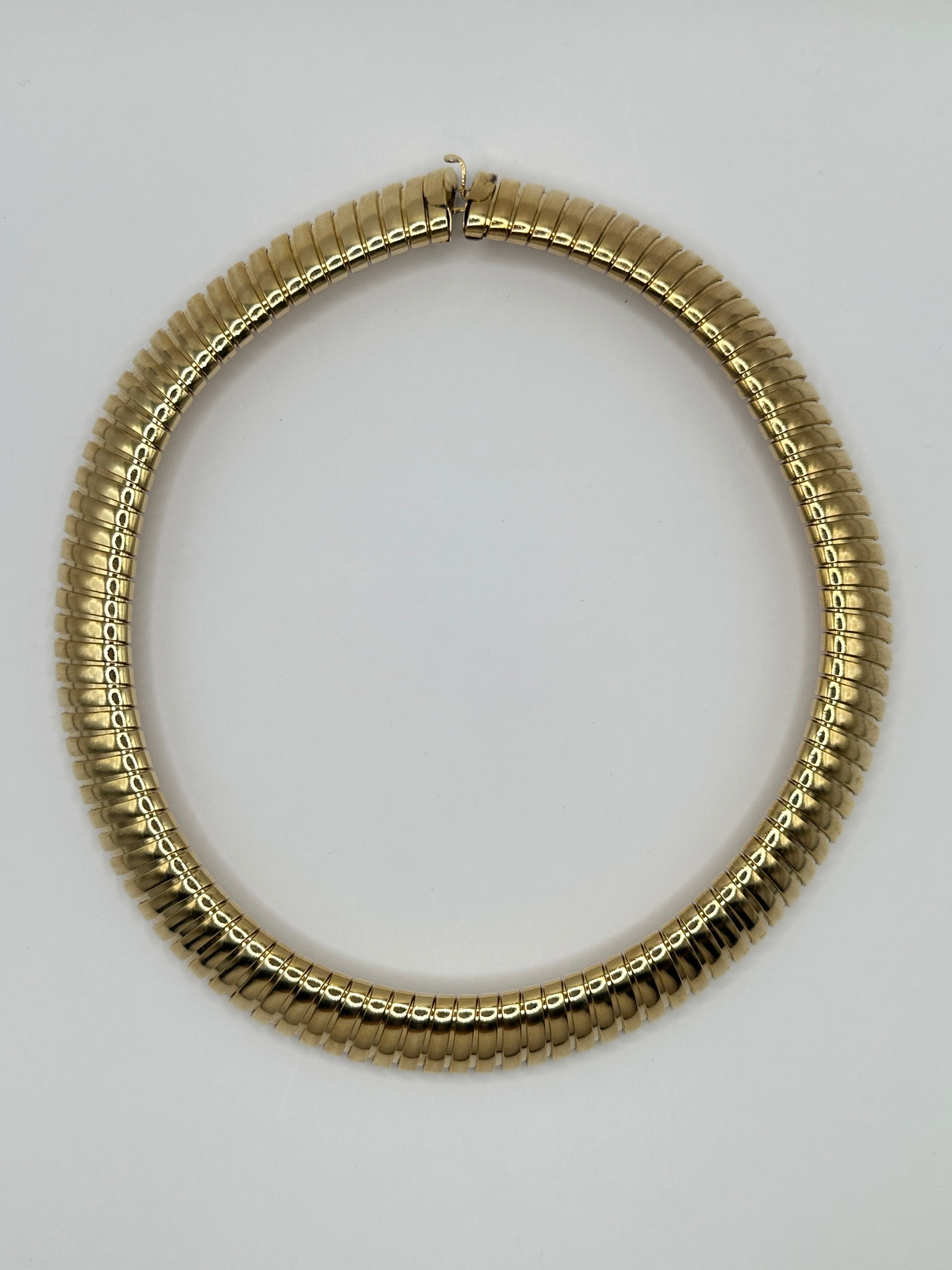 COLLIER VINTAGE TUBOGAS DORATO CLASSICO – GIROCOLLO 40 CM