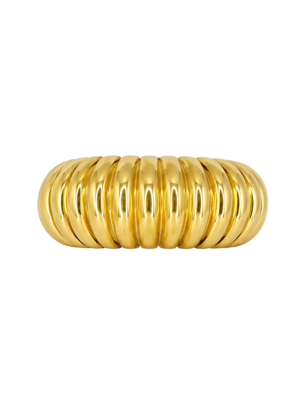 BRACCIALE VINTAGE RIGATO BOMBÈ DORATO
