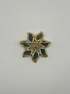SPILLA VINTAGE FIRMATA “ULTIMA EDIZIONE” FIORE AZZURRO