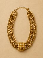 COLLANA TRIFARI GOLDEN CASCADE  HAUTE COUTURE ANNI - ’80