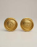 ORECCHINI VINTAGE YVES SAINT LAURENT DORATI - DESIGN MEDAGLIONE ANNI ’80
