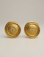 ORECCHINI VINTAGE YVES SAINT LAURENT DORATI - DESIGN MEDAGLIONE ANNI ’80