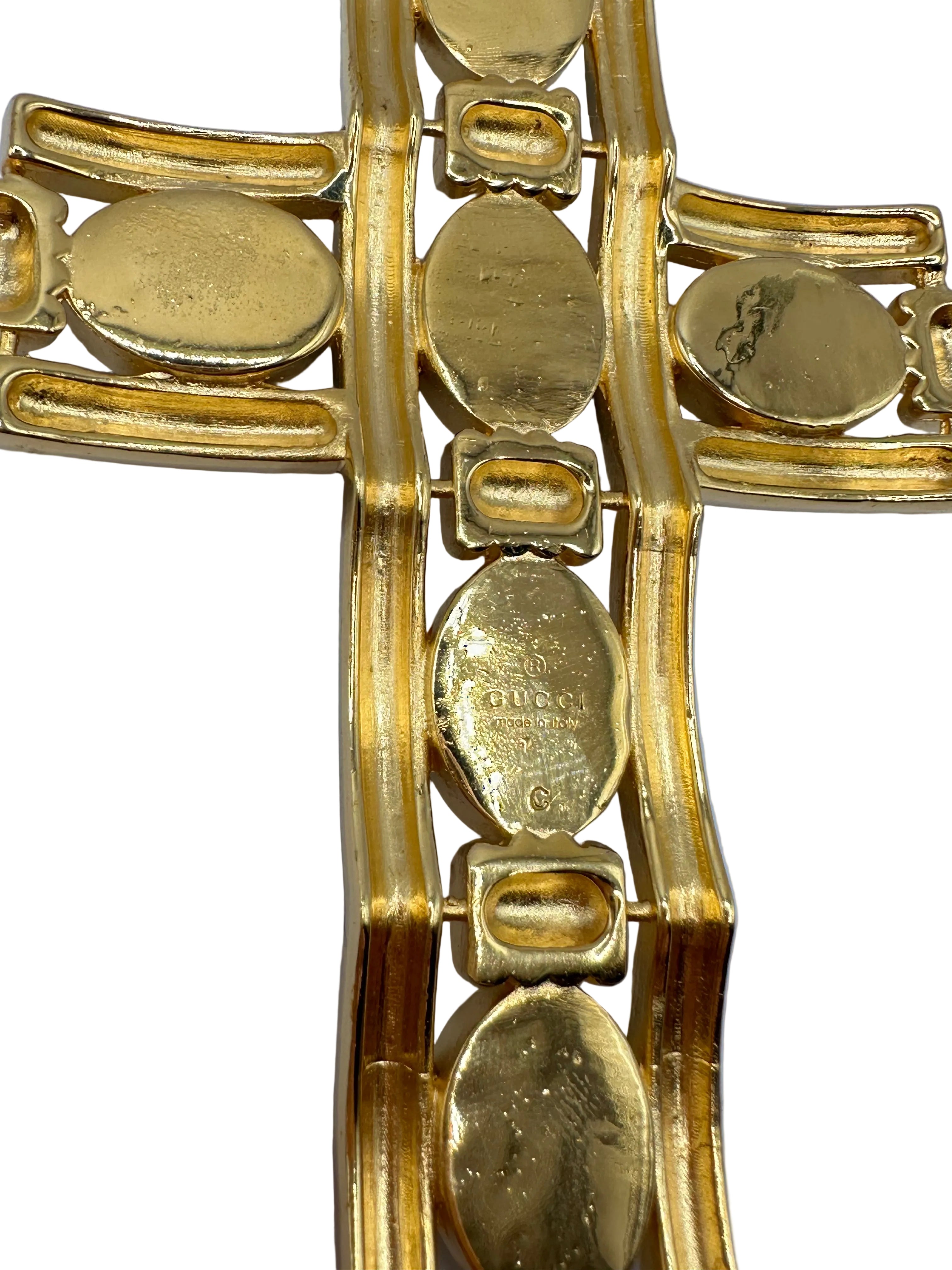 MONO ORECCHINO GUCCI “CROCE TURCHESE” – COLLEZIONE ALESSANDRO MICHELE