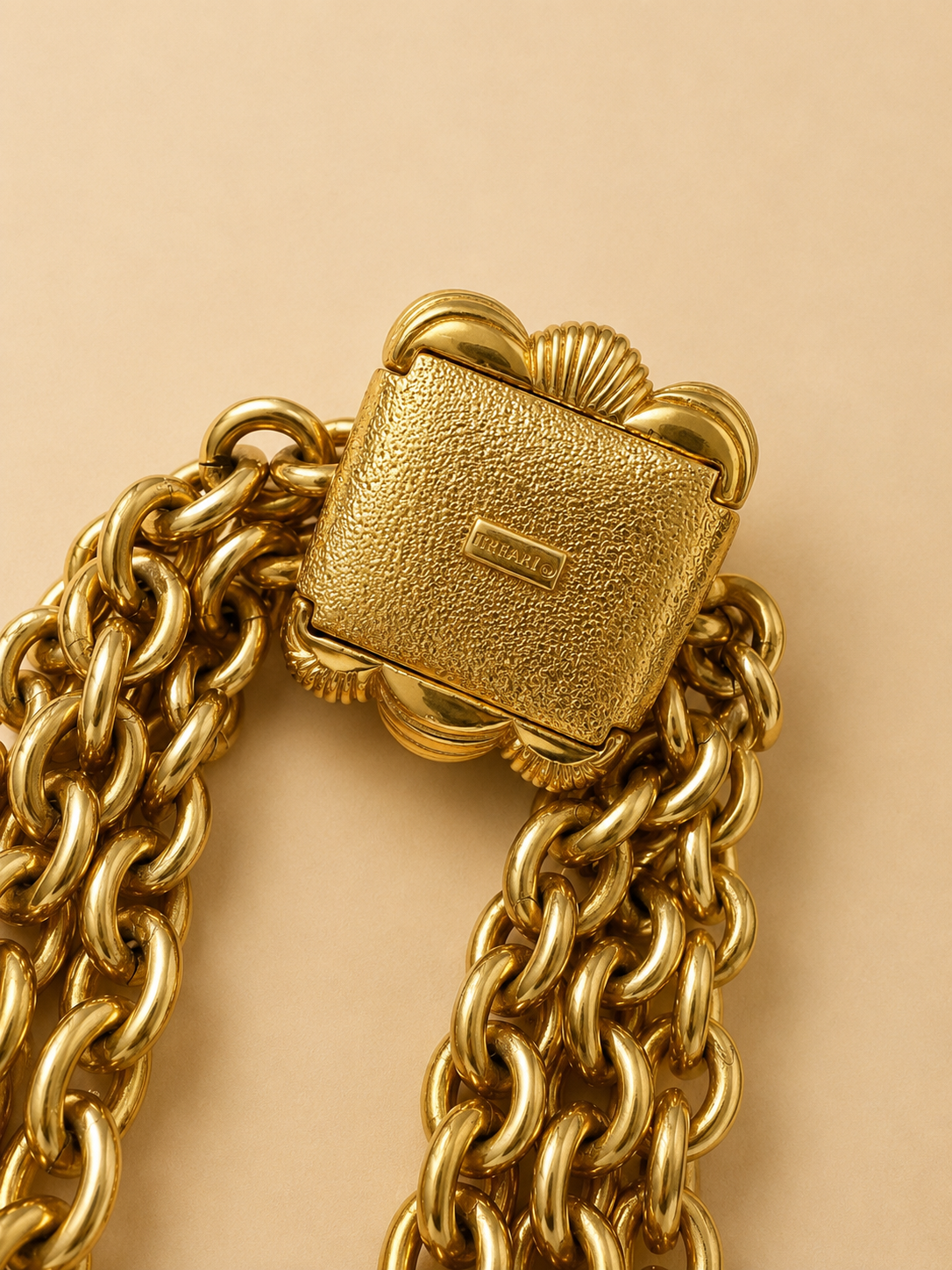 COLLANA TRIFARI GOLDEN CASCADE  HAUTE COUTURE ANNI - ’80