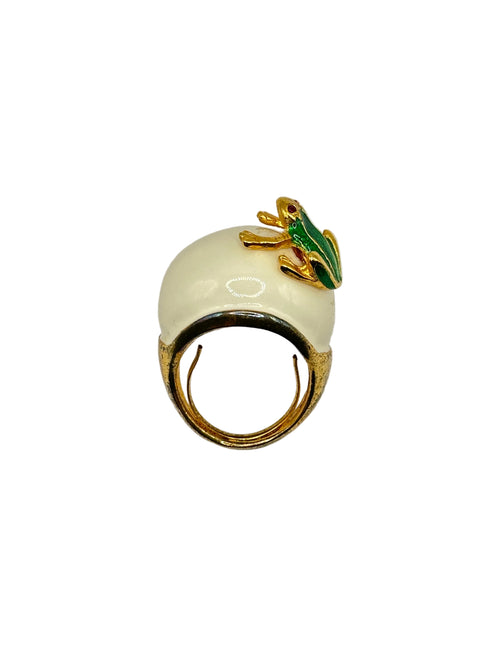 ANELLO VINTAGE KENNETH JAY LANE "FROG PEARL”