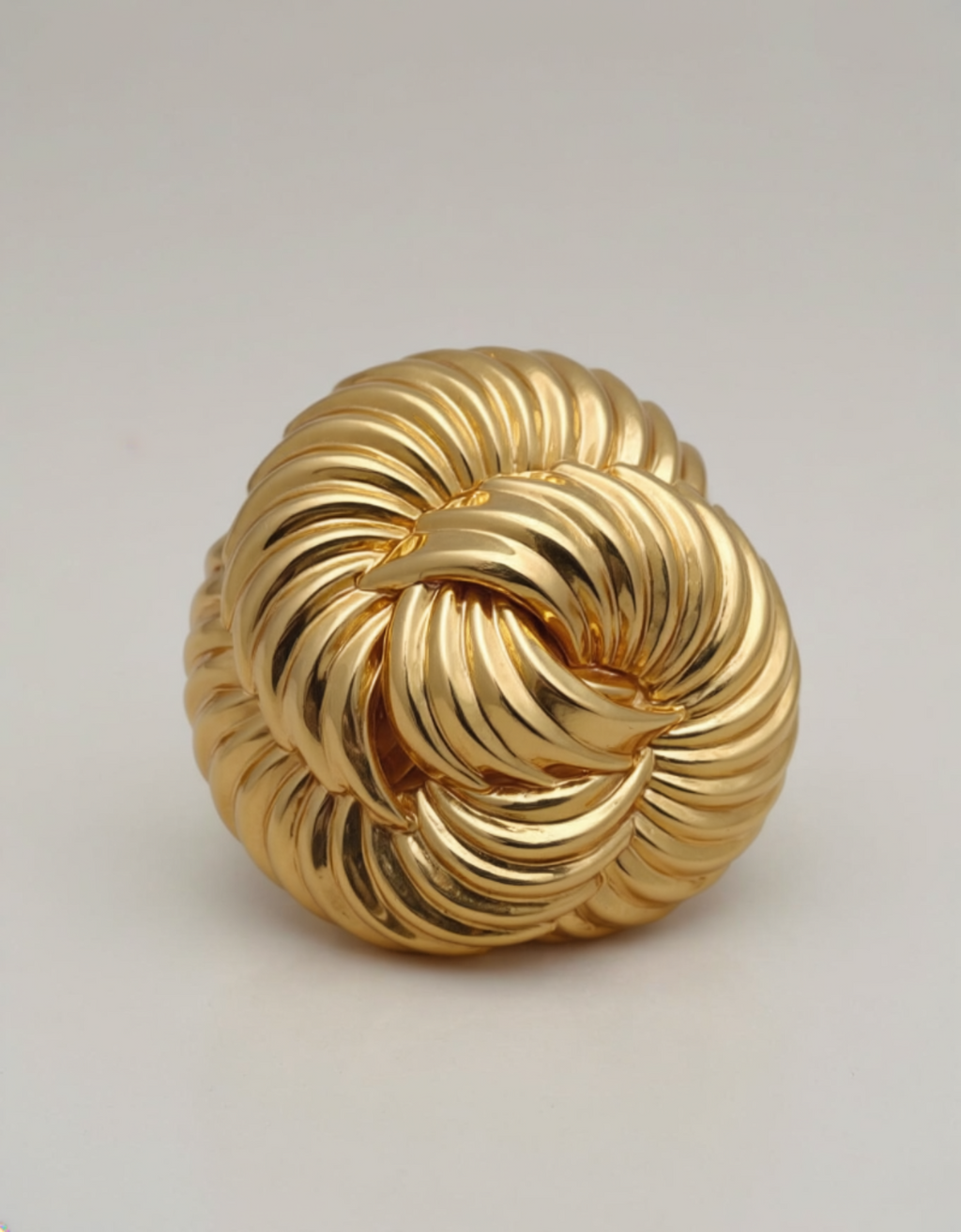 SPILLA VINTAGE BIJOUX CASCIO NODO DORATO A SPIRALE - ANNI     ’80