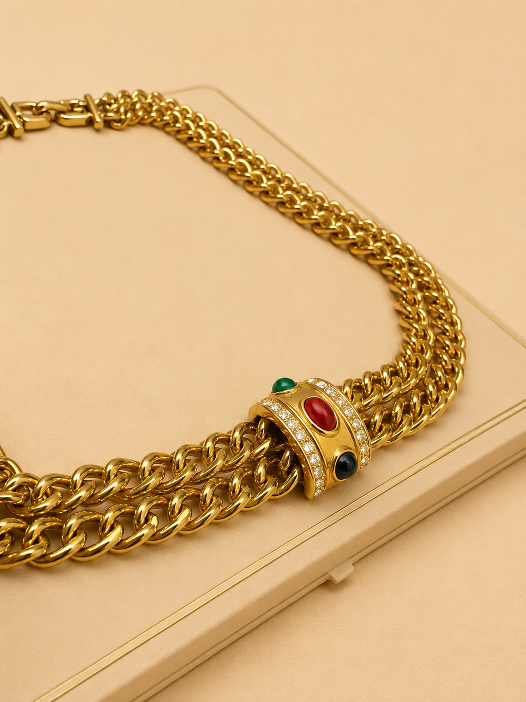 COLLANA GIVENCHY TRINITY CABOCHON - ANNI '80