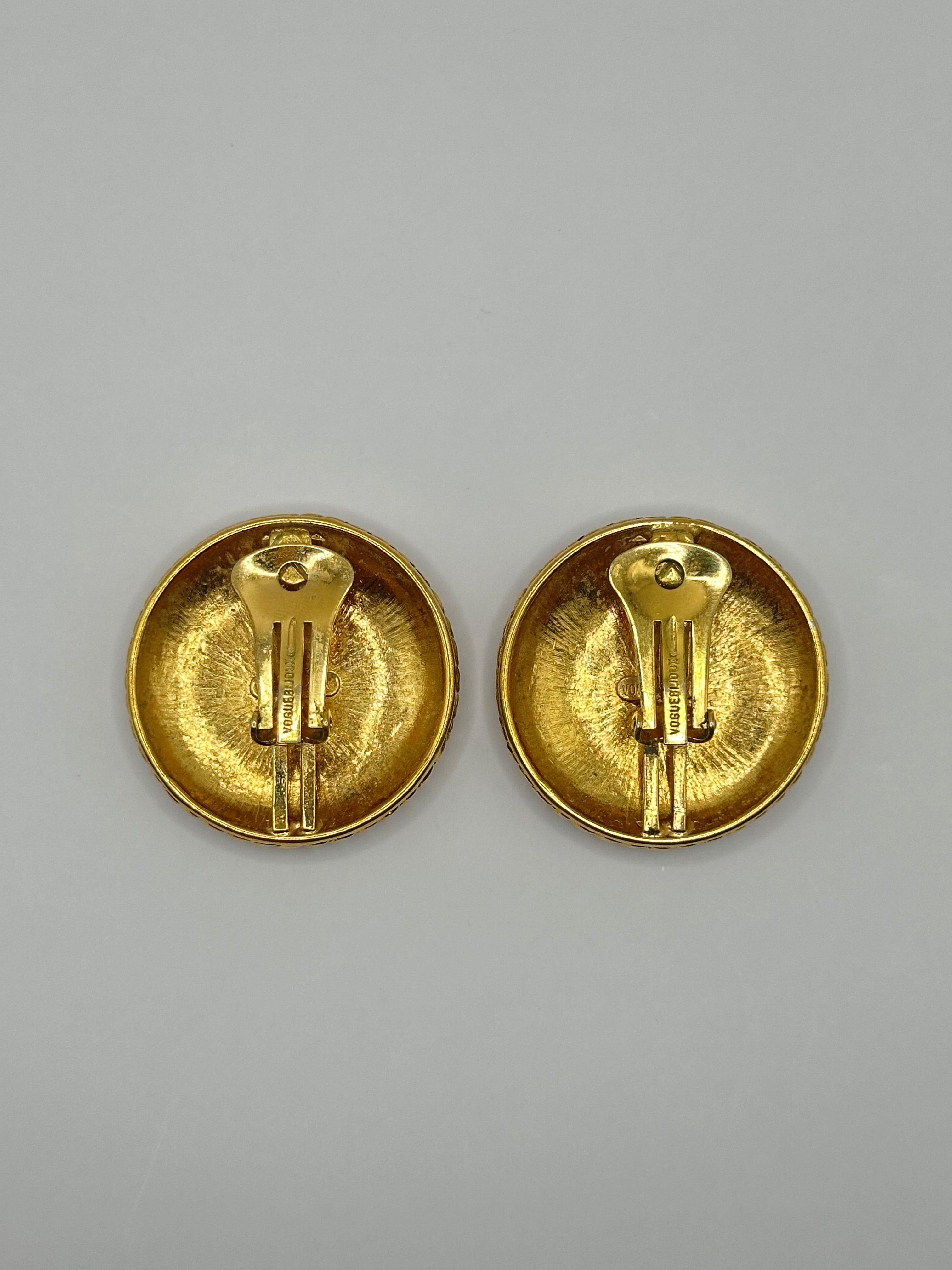 ORECCHINI VINTAGE VOGUE BIJOUX " ROMAN MEDALLION"