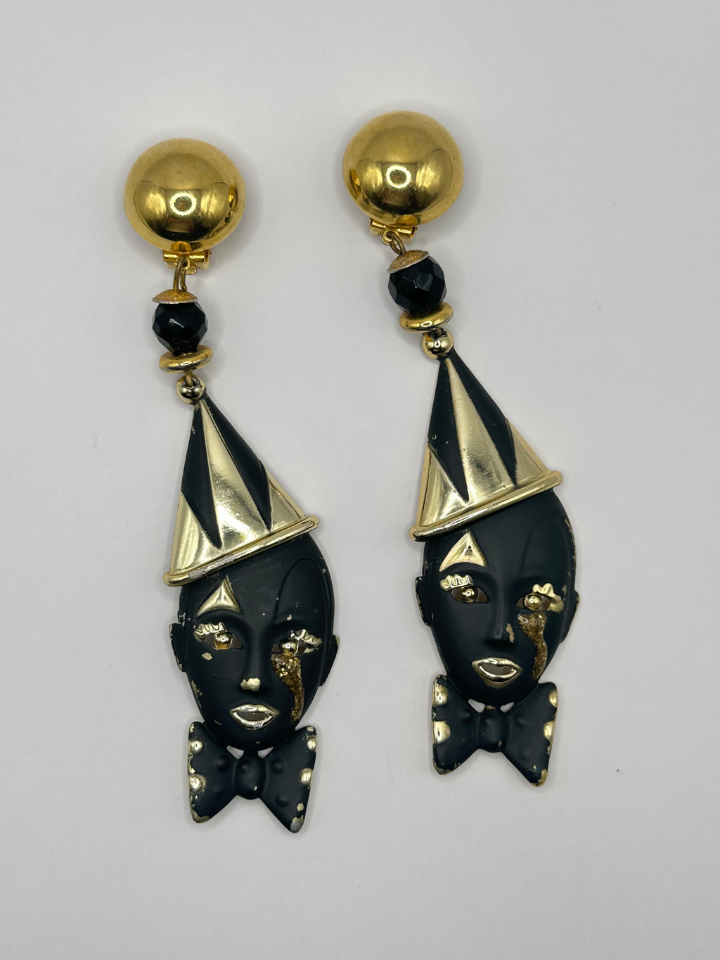 ORECCHINI VINTAGE " PIERROT NOIR"