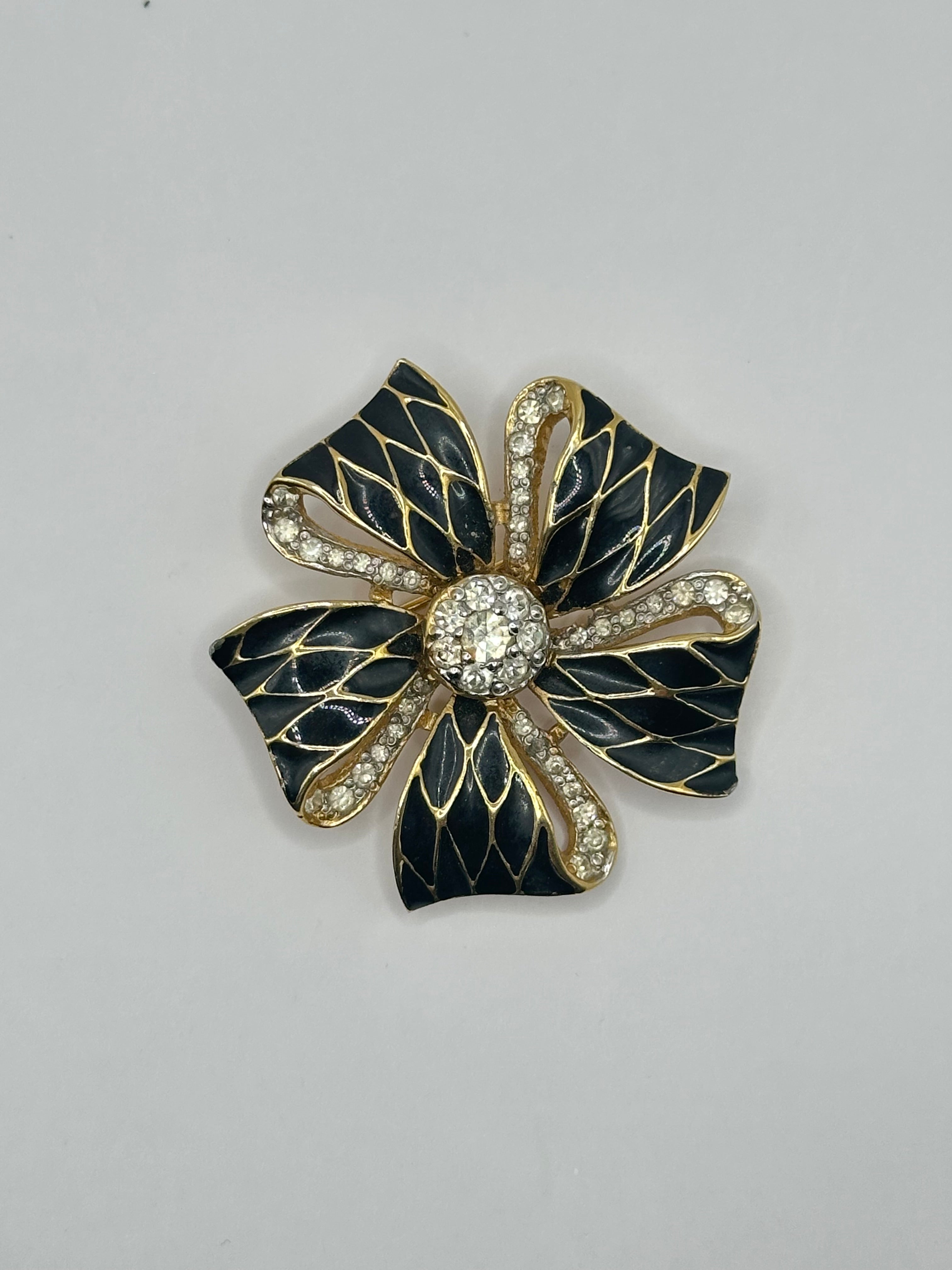 SPILLA VINTAGE " FIORE NOIR COUTURE"