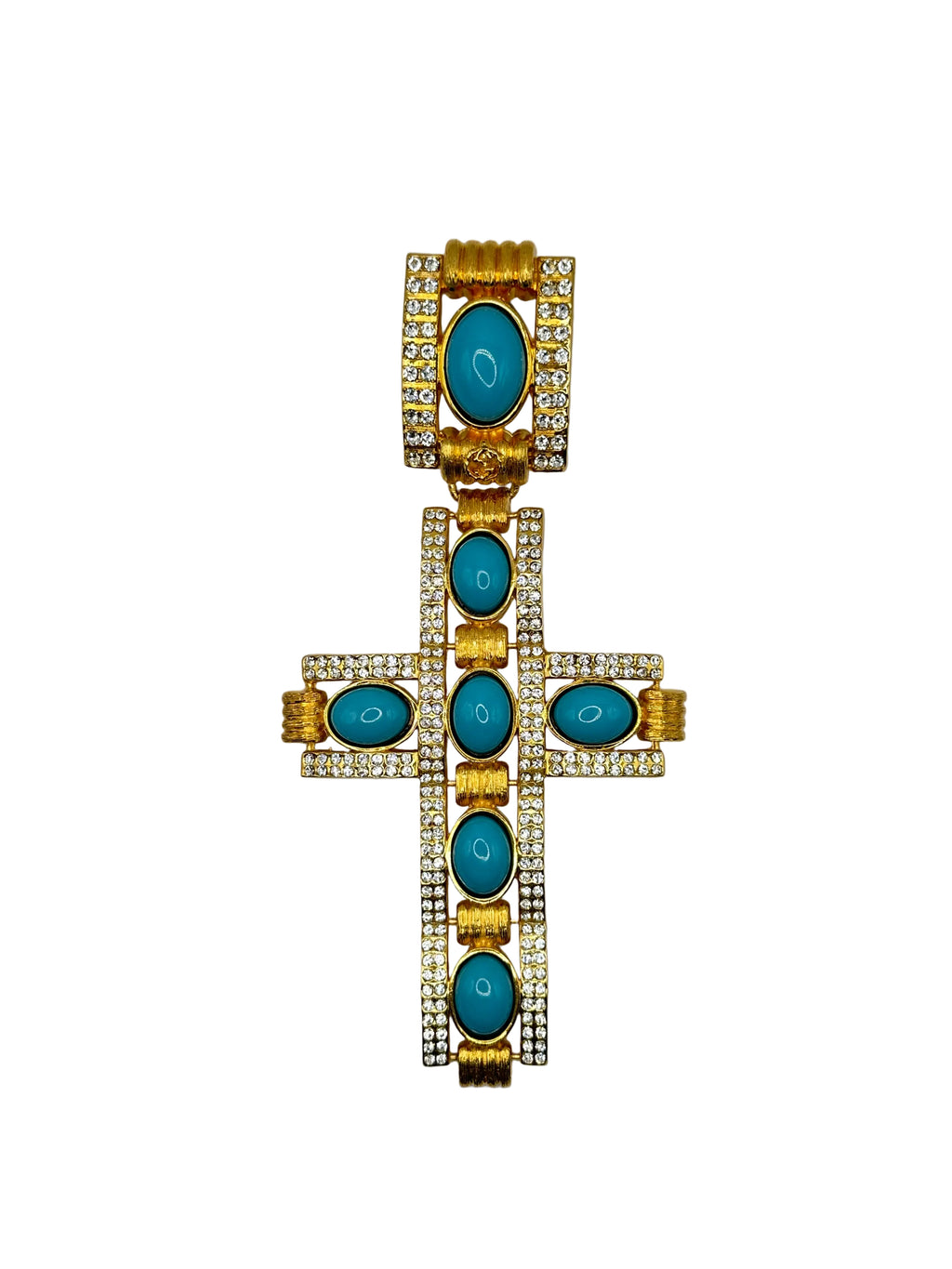 MONO ORECCHINO GUCCI “CROCE TURCHESE” – COLLEZIONE ALESSANDRO MICHELE