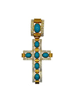 MONO ORECCHINO GUCCI “CROCE TURCHESE” – COLLEZIONE ALESSANDRO MICHELE