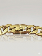 COLLANA VINTAGE VOGUE ORO CON PENDENTE CUORE ROSSO E PAVÉ DI STRASS - ANNI ’80