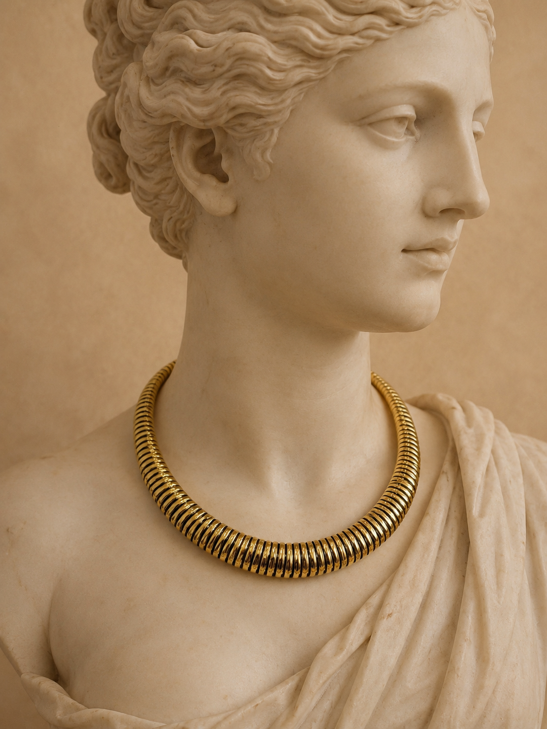 COLLIER VINTAGE DORATO E NERO TUBOGAS RIGIDO – GIROCOLLO STATEMENT