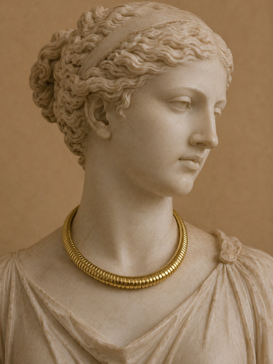 COLLIER VINTAGE TUBOGAS DORATO CLASSICO – GIROCOLLO 40 CM